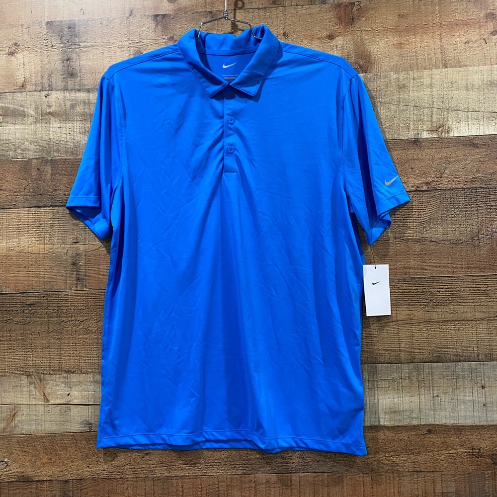 New With Tags Nike Blue Legacy Golf Polo Size Large